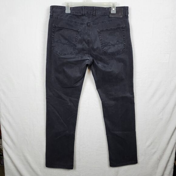 MAC Arne Jeans Mens 36x34 Black Vintage Wash Straight Leg Slim Germany ALTERED - Picture 3 of 16
